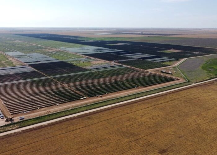 Aerial view of one of the largest US single-phase solar PV projects