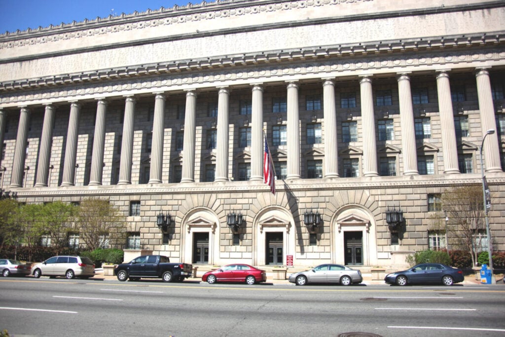 The Department of Commerce building in Washington D.C.