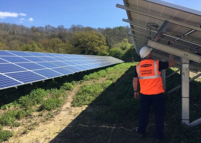 A DeterTech security specialist on site. PV power plants have become a target for organised criminal gangs. Image: DeterTech