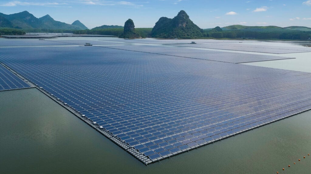 A floating PV project.