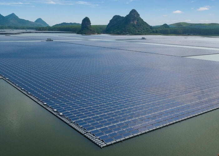 A floating PV project.