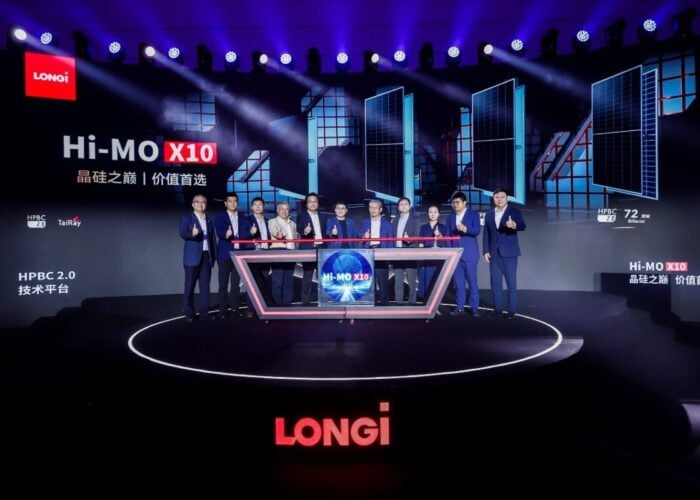 LONGi's launch of the Hi-MO X10 module.