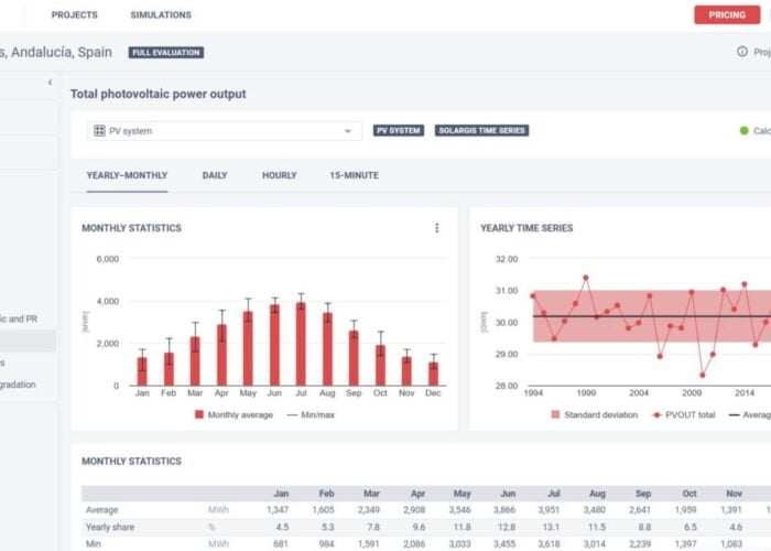 Solargis' Evaluate 2.0 platform.